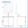 Mobile bagno sospeso 60 cm noce canaletto con 2 ante soft-close Kleo