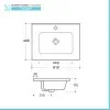 Mobile bagno sospeso 60 cm noce canaletto con 2 ante soft-close Kleo