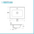 Mobile bagno sospeso 60 cm noce canaletto con 2 ante soft-close Kleo
