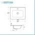 Mobile bagno sospeso 60 cm noce canaletto con 2 ante soft-close Kleo