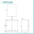 Mobile bagno a terra 80 cm noce canaletto con 2 ante soft-close Kleo