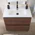 Mobile bagno a terra 80 cm noce canaletto con cassetti soft-close Kleo