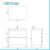 Mobile bagno a terra 80 cm noce canaletto con cassetti soft-close Kleo