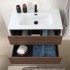 Mobile bagno sospeso 80 cm ossido e noce con cassetti soft-close Kleo