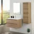 Mobile bagno sospeso 80 cm rovere africa con cassetti soft-close Kleo