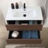Mobile bagno sospeso 100 cm ossido e noce  con cassetti soft-close Kleo
