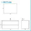 Mobile bagno sospeso 100 cm noce canaletto con cassetti soft-close Kleo