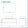 Mobile bagno sospeso 100 cm ossido e noce con top lavabo e specchio Kleo