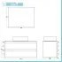 Mobile bagno sospeso 100 cm ossido e noce con top lavabo e specchio Kleo