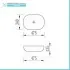 Mobile bagno sospeso 80 cm ossido e rovere con top lavabo e specchio Kleo