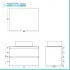 Mobile bagno sospeso 80 cm ossido e noce con top lavabo e specchio Kleo