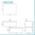 Mobile bagno sospeso 80 cm ossido e rovere con cassetto sfalsato Kleo