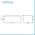 Cassettone bagno sospeso 80 cm soft-close ossido e noce canaletto Kleo