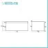 Cassettone bagno sospeso 80 cm soft-close ossido e noce canaletto Kleo
