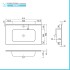 Mobile bagno a terra 80 cm bianco cannettato e grigio con cassetti Porto