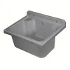 Lavatoio salvaspazio 42x34 cm in plastica grigia con vasca e scarico 