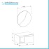 Mobile bagno portalavabo sospeso 80 cm miele con top carrara Maya