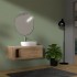 Mobile bagno portalavabo sospeso 80 cm miele con top carrara Maya