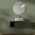 Mobile bagno portalavabo sospeso 80 cm grigio lava con top carrara Maya