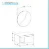 Mobile bagno portalavabo sospeso 80 cm grigio lava con top miele Maya