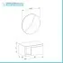 Mobile bagno portalavabo sospeso 80 cm grigio lava con top miele Maya