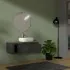 Mobile bagno portalavabo sospeso 80 cm grigio lava con top miele Maya