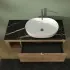 Mobile bagno portalavabo sospeso 110 cm miele con top portoro Maya