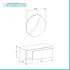 Mobile bagno portalavabo sospeso 110 cm miele con top portoro Maya