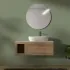 Mobile bagno portalavabo sospeso 110 cm miele con top carrara Maya