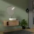 Mobile bagno portalavabo sospeso 110 cm rovere miele con specchio Maya