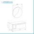 Mobile bagno portalavabo sospeso 110 cm grigio lava con top carrara Maya
