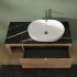 Mobile bagno portalavabo sospeso 80 cm miele con top portoro Maya