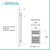 Termoarredo bagno scaldasalviette L 45x80 interasse 40 cm