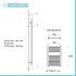 Termoarredo bagno scaldasalviette L 45x80 interasse 40 cm