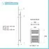Termoarredo bagno scaldasalviette L 45x80 interasse 40 cm