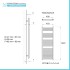 Termoarredo scaldasalviette bianco L 45x142 interasse 40 cm