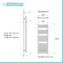 Termoarredo scaldasalviette bianco L 45x142 interasse 40 cm