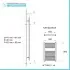 Termoarredo radiatore verticale bianco L 50x80 interasse 45 cm