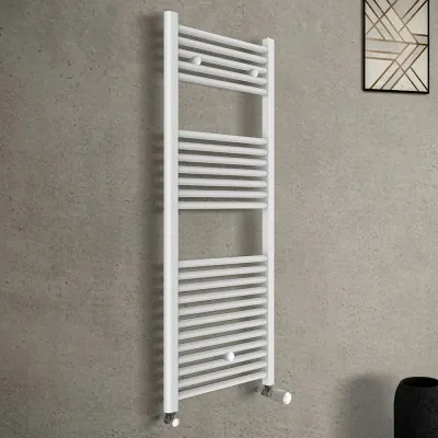 Termoarredo bagno scaldasalviette bianco L 50x120 interasse 45 cm