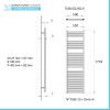 Scaldasalviette termoarredo bianco L 55x170 interasse 50 cm