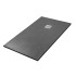 Piatto doccia 70x120 cm antracite effetto pietra in resina riducibile Karen
