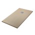 Piatto doccia 80x100 cm tortora effetto pietra in resina riducibile Karen