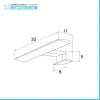Lampada LED 30 cm triangolare con luce fredda e doppia installazione