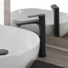 Set miscelatori lavabo alto e bidet Flat nero opaco con piletta 