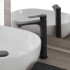 Set miscelatori lavabo alto e bidet Flat nero opaco con piletta 