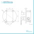 Set miscelatori lavabo bidet e doccia con deviatore in ottone Kreo