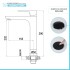 Set miscelatori lavabo alto e bidet Flat nero opaco con piletta 
