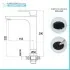 Set miscelatori lavabo alto bidet e doccia Flat nero opaco con piletta