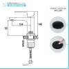 Set miscelatori lavabo bidet e doccia con deviatore Flat nero opaco