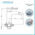 Set miscelatori lavabo alto e bidet Kreo in ottone cromato con piletta 